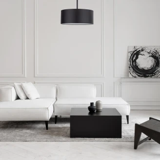 Hængende Lampe Solljus Sort Mat 40 cm
