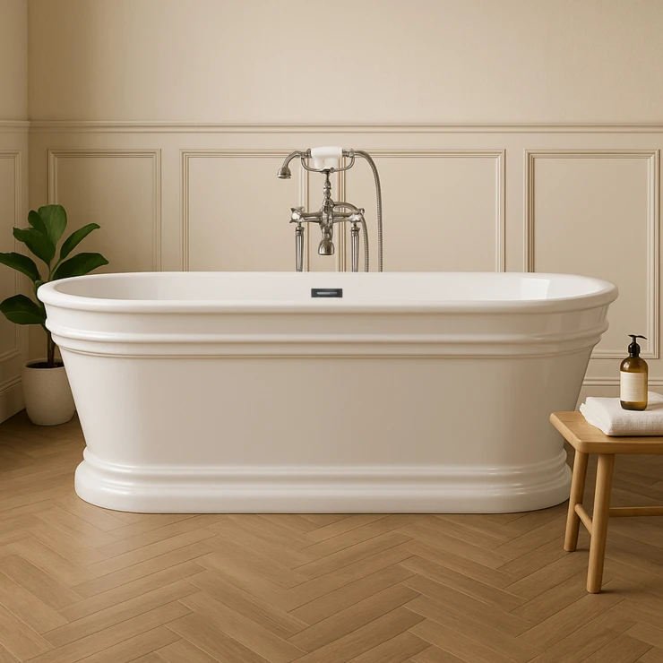 Badekar Kensington Hvid Blank 160x79 cm