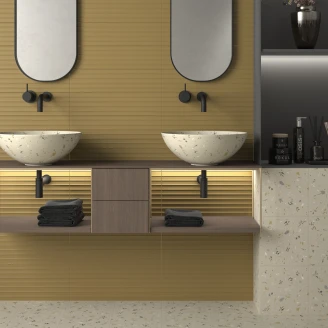 Dune Vægflise <strong>Fragmenta Dune</strong>  Ima Mostaza Mat-Relief 10x40 cm