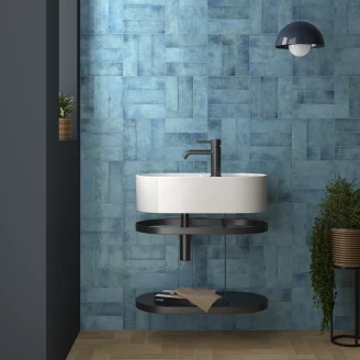 Dune Vægflise <strong>Alfar</strong>  Preussisk Blå Blank 7x20 cm