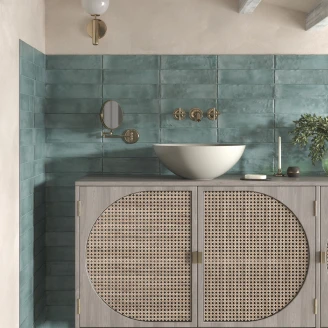 Dune Vægflise <strong>Riad Dune</strong>  Det Grønne Hav Blank 6x25 cm