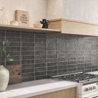 Dune Vægflise <strong>Riad Dune</strong>  Sort Blank 6x25 cm