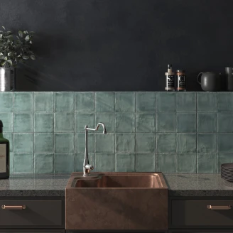 Dune Vægflise <strong>Riad Dune</strong>  Det Grønne Hav Blank 13x13 cm