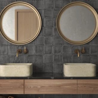 Dune Vægflise <strong>Riad Dune</strong>  Sort Blank 13x13 cm