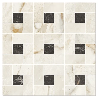 Marmor Klinker <strong>Canterbury</strong>  Auric-Nat Sort Moduler Mat 30x30 cm