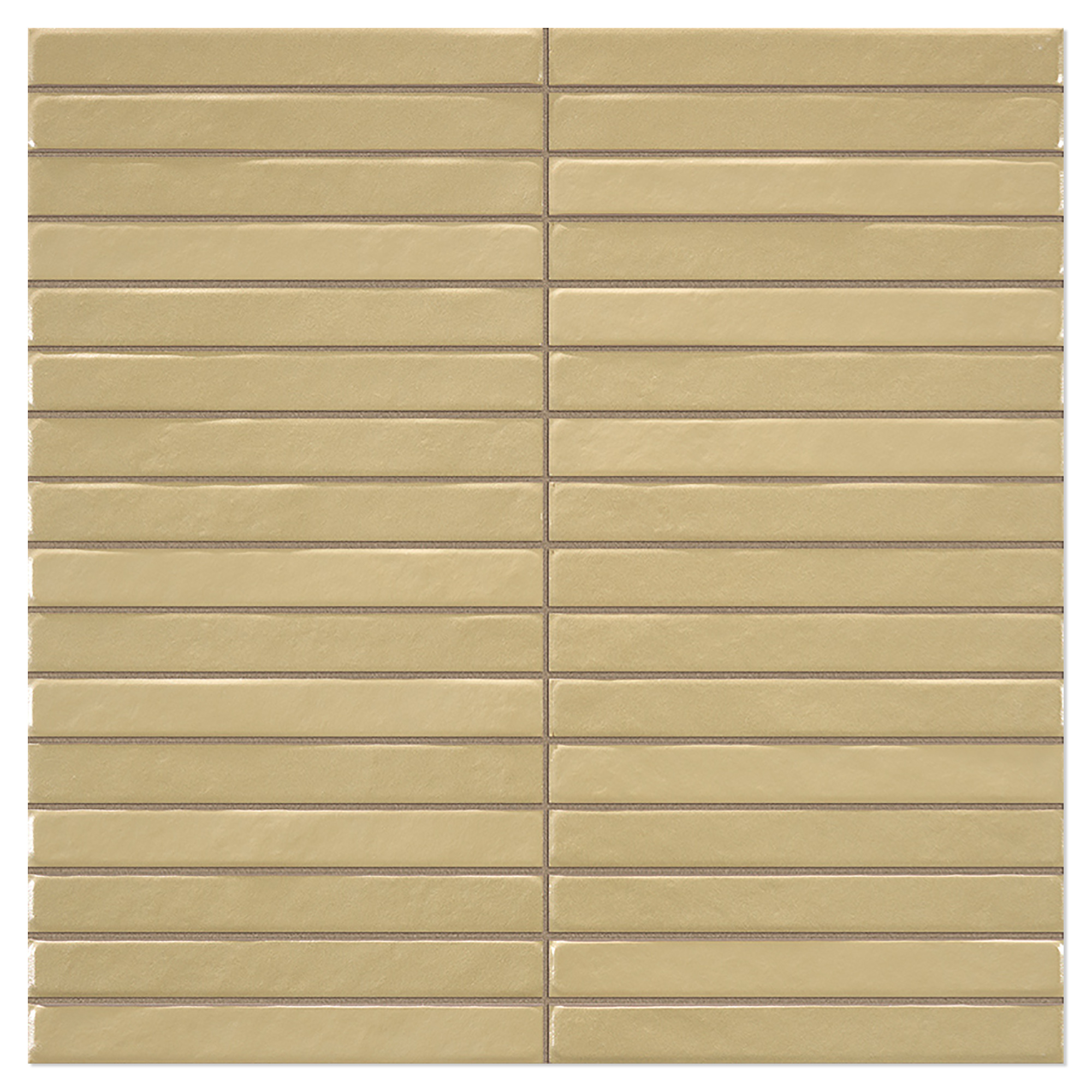 Vægflise Strimma Gul-Pen Mat 35x35 cm