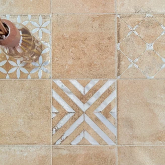 Klinker <strong>Taverna</strong>  Beige-Hvid Mat 45x45 cm