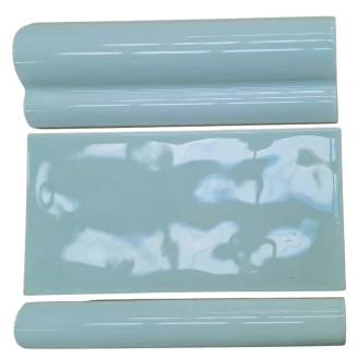 Pissano Dekor Vægflise Alborán Aqua Blå Blank 5x15 cm