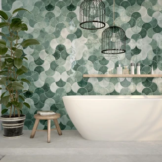 Vægflise <strong>Auri</strong>  Mos Blank 15x17 cm