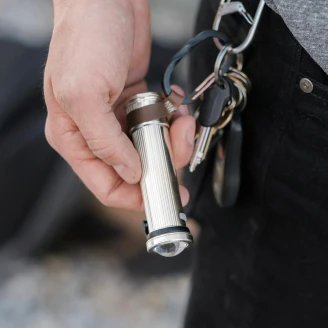 Barebones Mini Lommelygte Flash Sølv