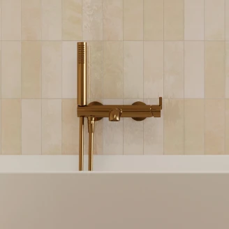 Badekar Armatur med Brusesæt <strong>Silia</strong>  Bronze Mat