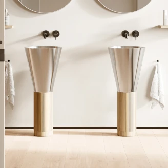 Bathco Søjlevask <strong>Malay</strong>  B Grå 40x90 cm