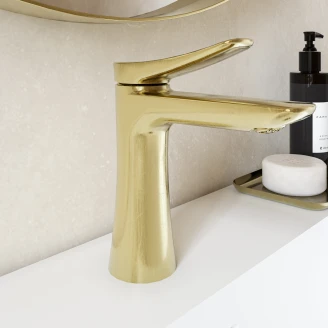 Håndvaskarmatur <strong>Havren</strong>  Guld Mat