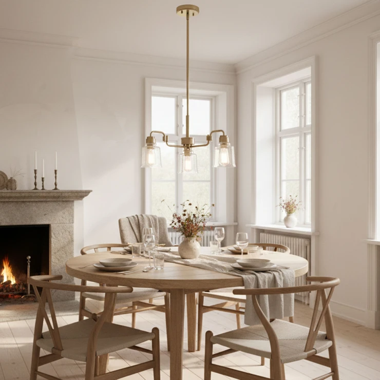 Kichler Hængende Lampe Aivian Messing