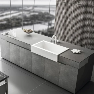 Keramisk Køkkenvask <strong>Bellehaven</strong>  Hvid Blank 86x55 cm Butler