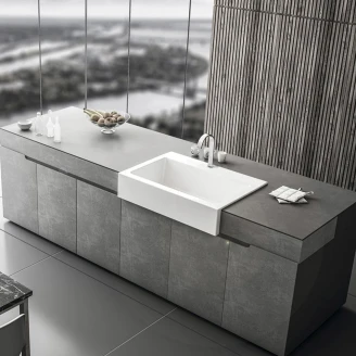 Keramisk Køkkenvask <strong>Bellehaven</strong>  Hvid Blank 86x62 cm Butler