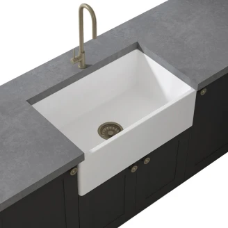 Keramisk Køkkenvask <strong>Bellehaven</strong>  Hvid Blank 61x46 cm Butler