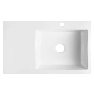 Keramisk Køkkenvask med Afløbsbakke <strong>Bellehaven</strong>  Hvid Blank 86x51 cm