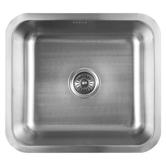 Rustfrit Stål Køkkenvask <strong>Steelora</strong>  Krom Blank 50x18 cm med Vandlås