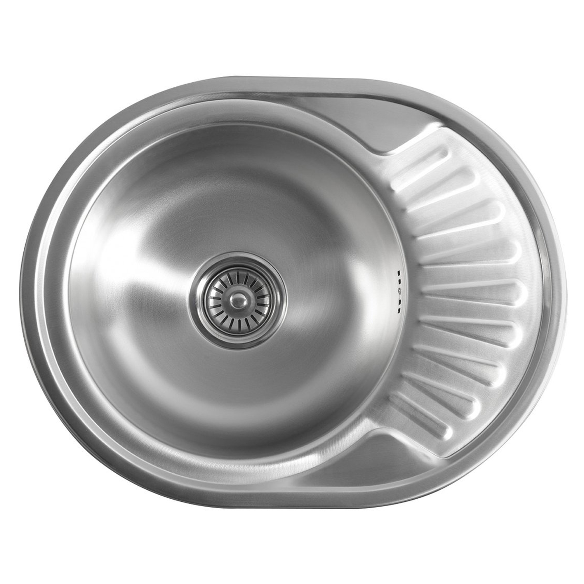 Rustfrit Stål Køkkenvask med Afløbsbakke Steelora Krom Blank 57x18 cm med Vandlås