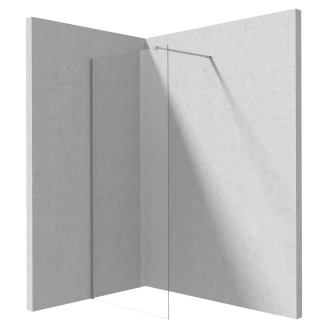 Brusevæg <strong>Prizma</strong>  Krom Mat 6 mm 100x195 cm