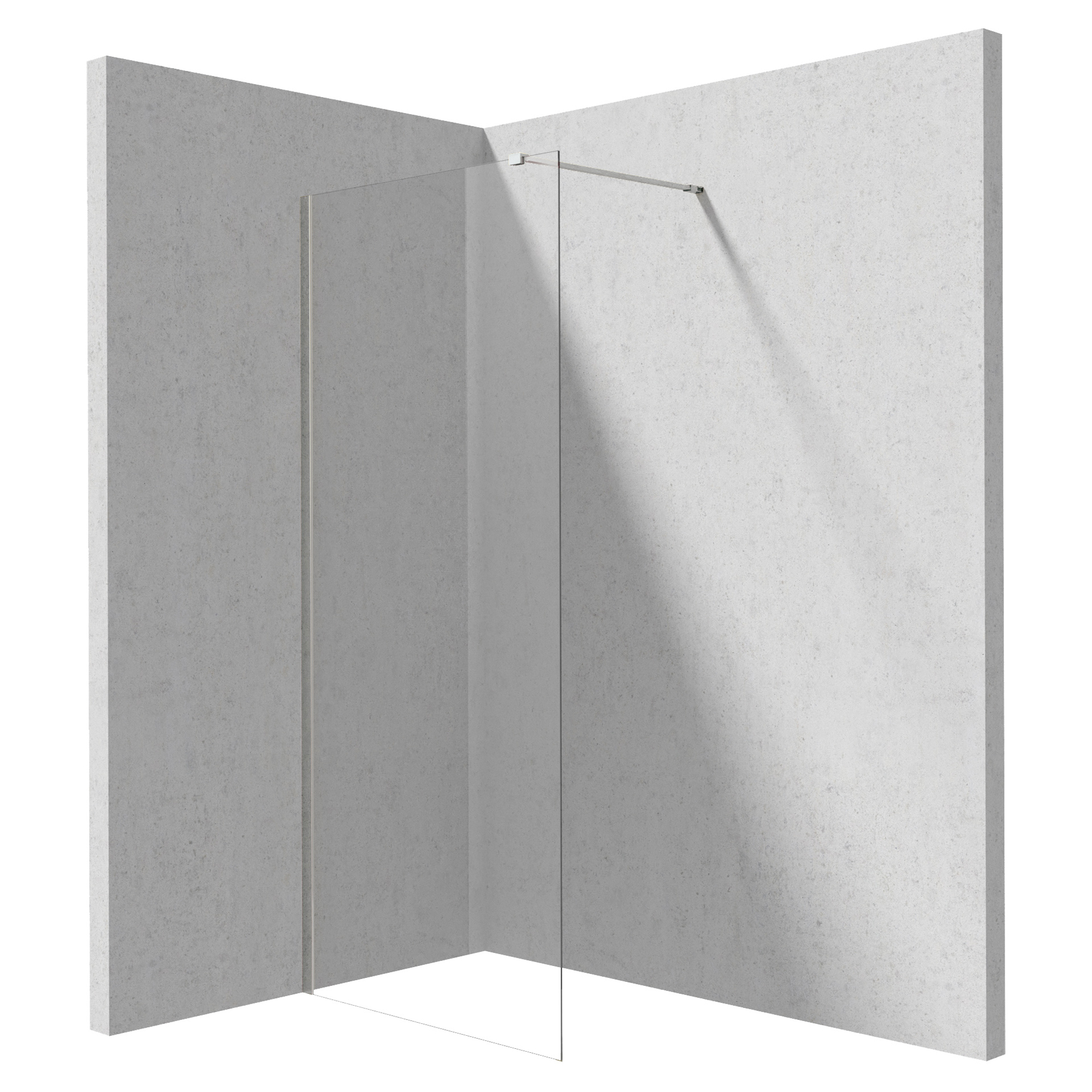 Brusevæg Prizma Krom Blank 6 mm 70x195 cm