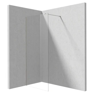 Brusevæg <strong>Prizma</strong>  Krom Blank 6 mm 100x195 cm