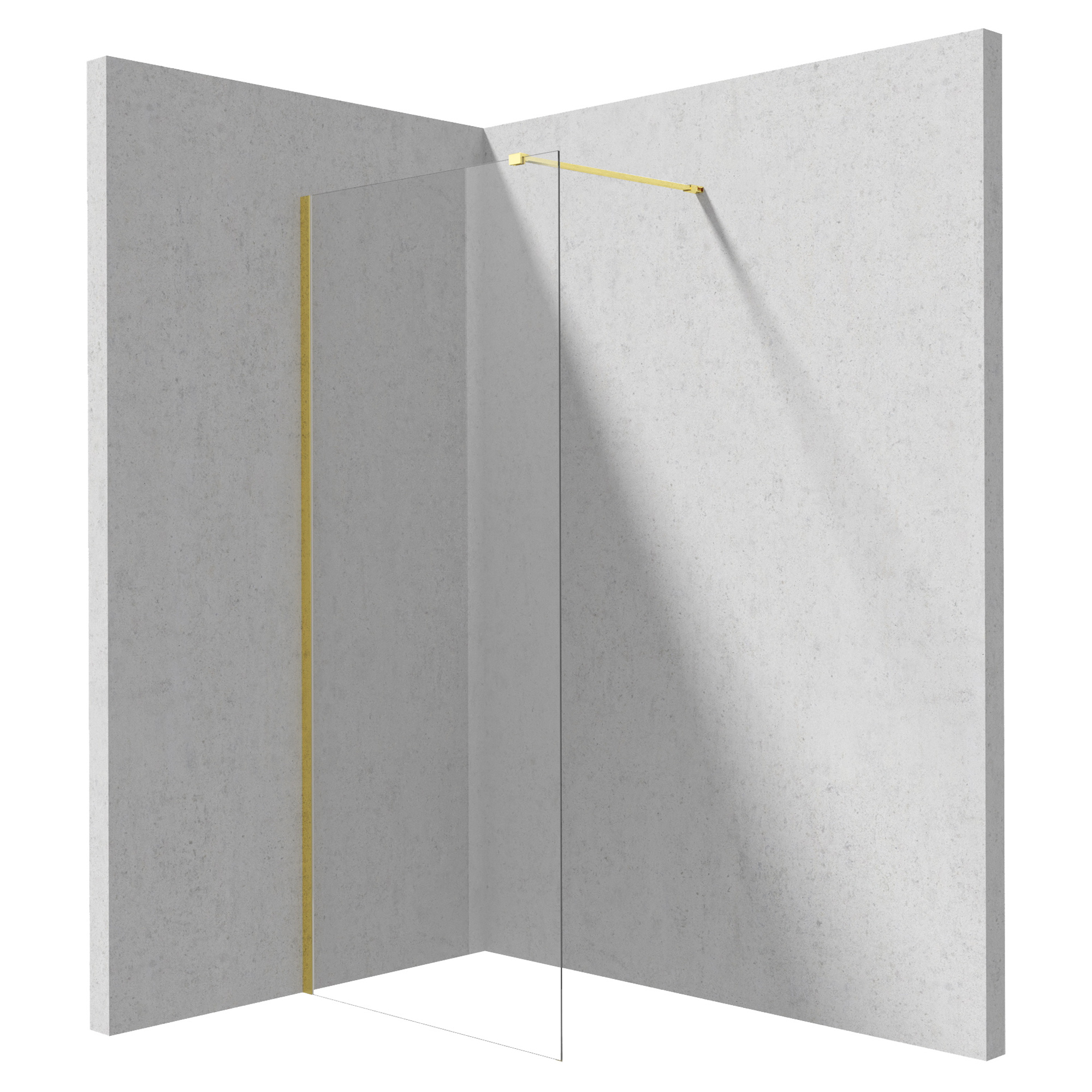 Brusevæg Prizma Guld Blank 6 mm 70x195 cm