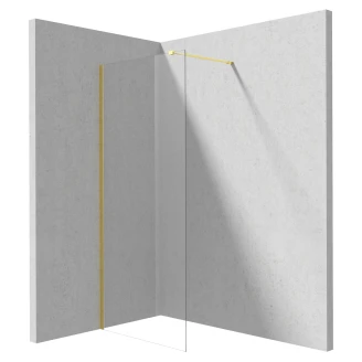 Brusevæg <strong>Prizma</strong>  Guld Blank 6 mm 110x195 cm