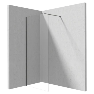 Brusevæg <strong>Prizma</strong>  Grå Titanium Mat 6 mm 110x195 cm