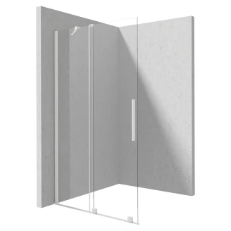 Brusevæg <strong>Prizma</strong>  Hvid Mat 6 mm 80x195 cm Skydedør