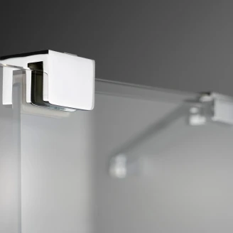 Brusevæg <strong>Prizma</strong>  Krom Blank 6 mm 80x195 cm Skydedør