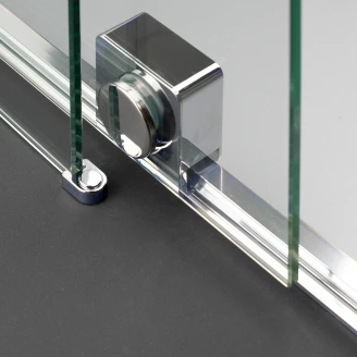 Brusevæg <strong>Prizma</strong> Krom Blank 6 mm 90x195 cm Skydedør