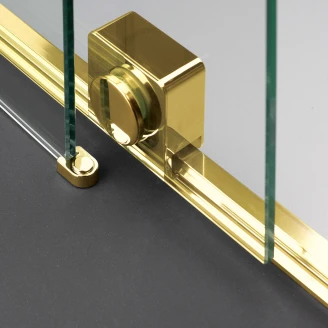 Brusevæg Prizma Guld Blank 6 mm 80x195 cm Skydedør