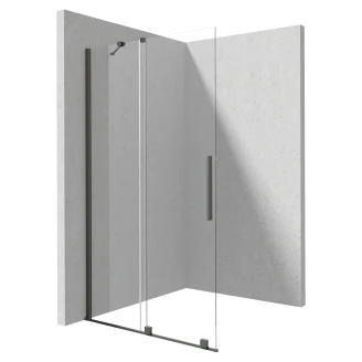 Brusevæg <strong>Prizma</strong>  Grå Titanium Mat 6 mm 90x195 cm Skydedør