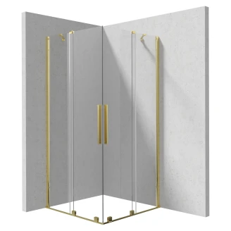 Brusehjørne <strong>Prizma</strong>  100 + 100 cm Guld Blank