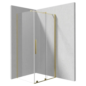 Brusehjørne <strong>Prizma</strong>  100 + 90 cm Guld Blank