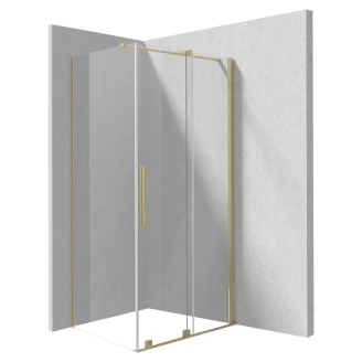 Brusehjørne <strong>Prizma</strong>  100 + 80 cm Guld Mat