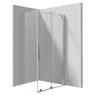 Brusehjørne <strong>Prizma</strong>  100 + 90 cm Krom Blank