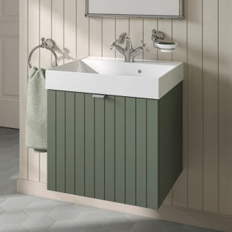 Underskab <strong>Atria</strong>  Grøn Mat 50 cm med Vask Hvid Blank