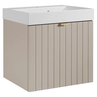 Underskab <strong>Atria</strong>  Beige Mat 50 cm med Vask Hvid Blank