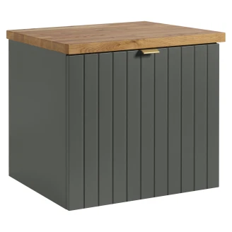 Underskab <strong>Atria</strong>  Grøn Mat 50 cm med Bordplade Eg Massiv UV-lakeret