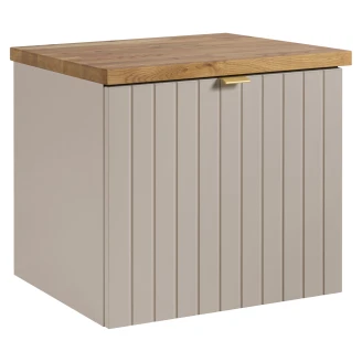 Underskab <strong>Atria</strong>  Beige Mat 50 cm med Bordplade Eg Massiv UV-lakeret