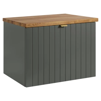 Underskab <strong>Atria</strong>  Grøn Mat 60 cm med Bordplade Eg Massiv UV-lakeret