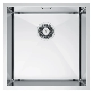 Rustfrit Stål Køkkenvask <strong>Valoise</strong>  Krom Mat 44x44 cm med Vandlås