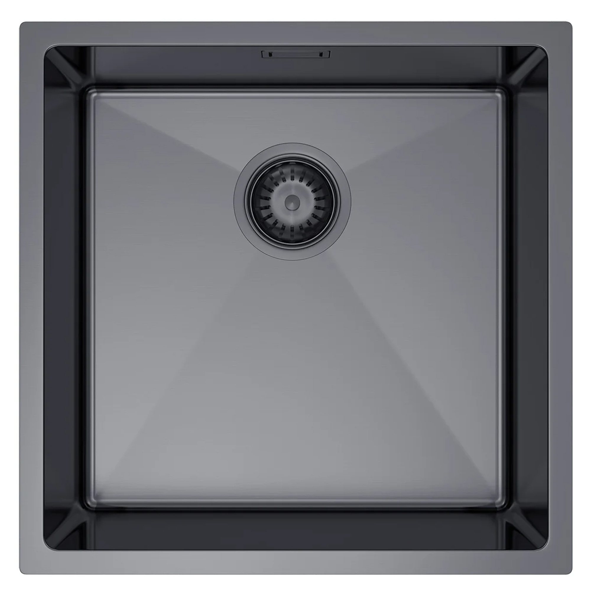 Rustfrit Stål Køkkenvask Valoise Grafit Mat 44x44 cm med Vandlås