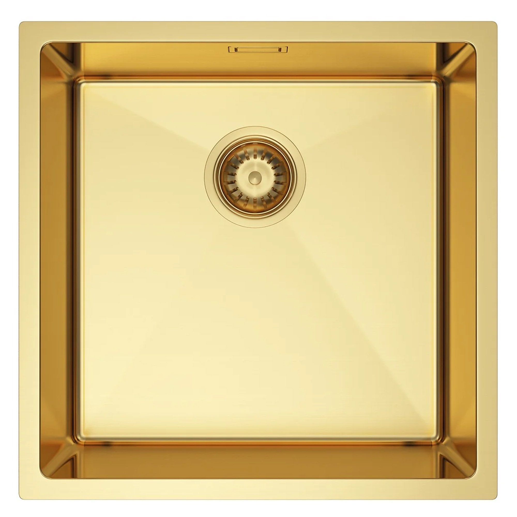 Rustfrit Stål Køkkenvask Valoise Guld Mat 44x44 cm med Vandlås