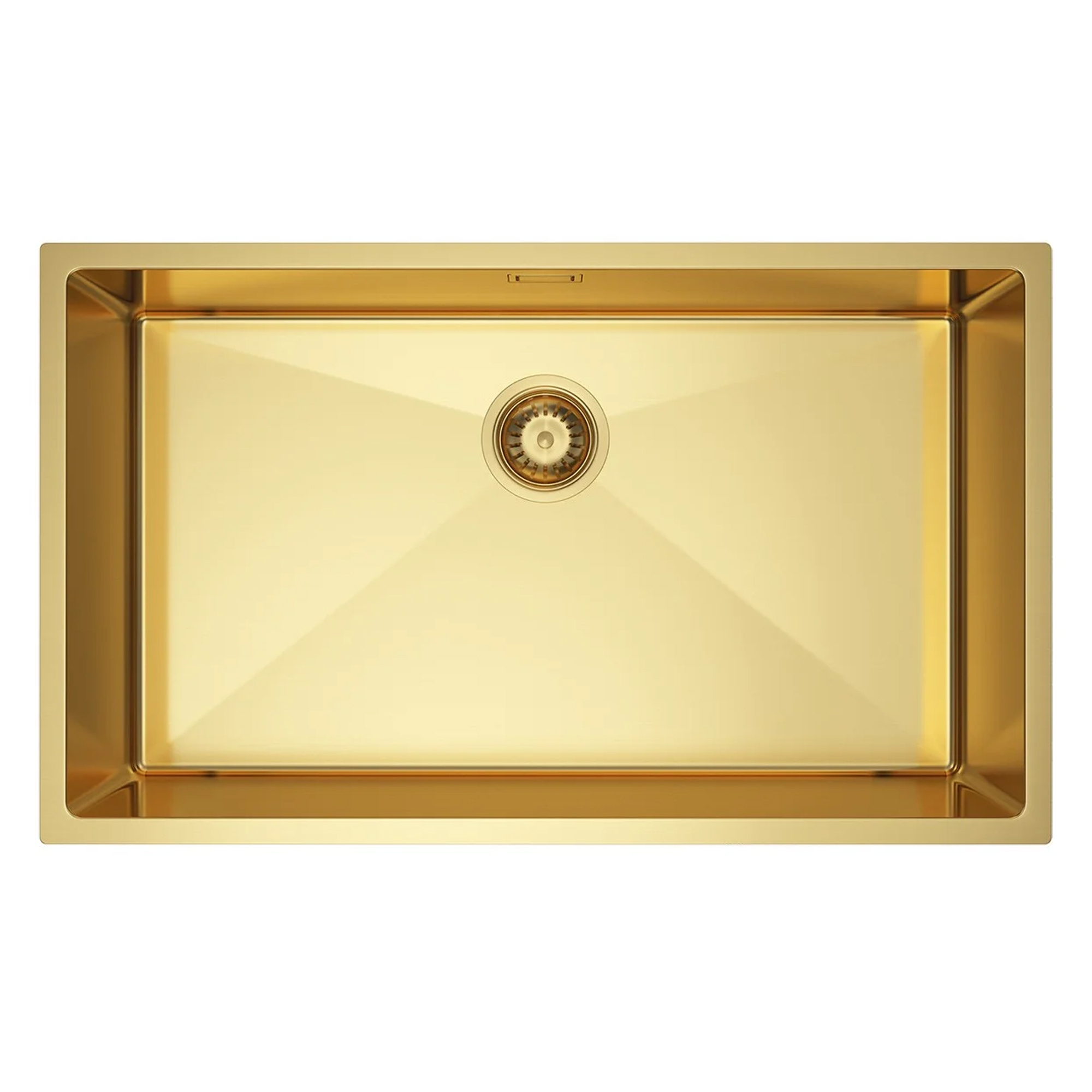 Rustfrit Stål Køkkenvask Valoise Guld Mat 74x44 cm med Vandlås