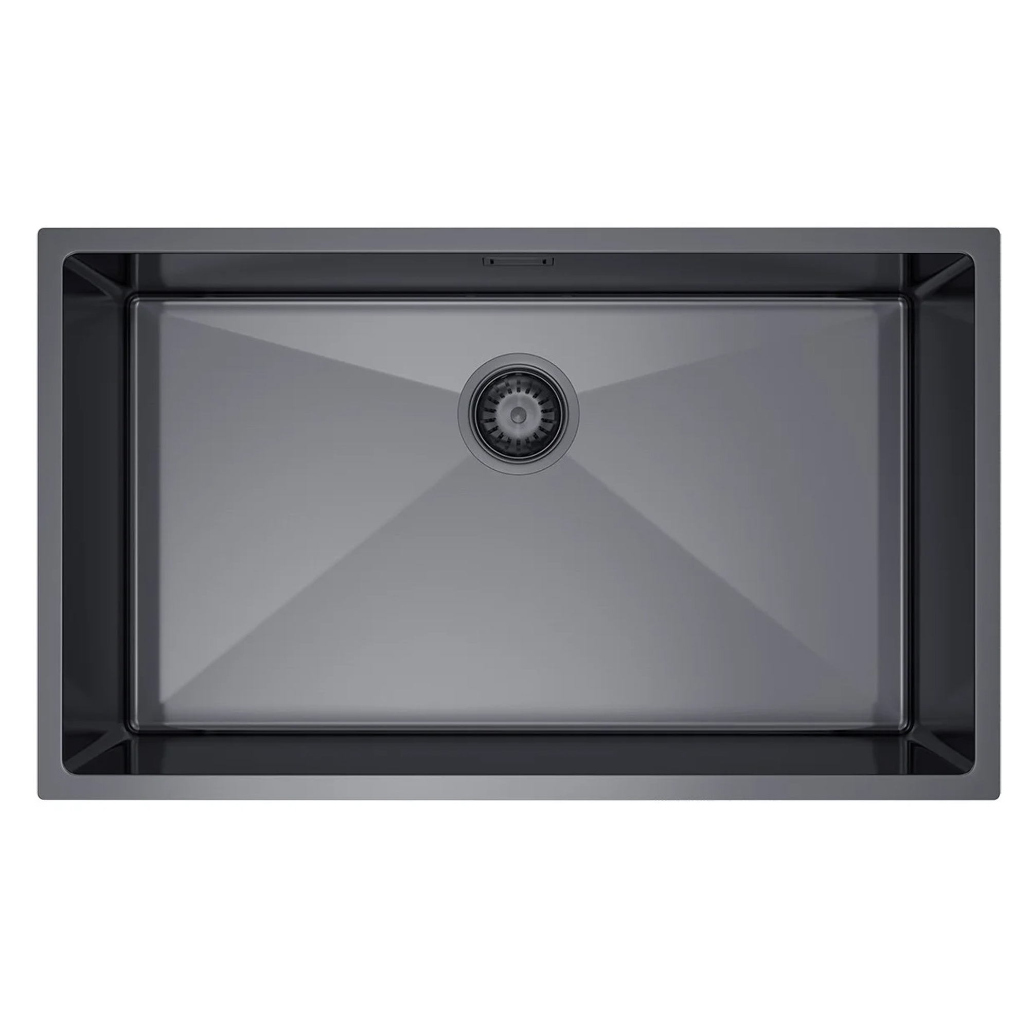 Rustfrit Stål Køkkenvask Valoise Grafit Mat 74x44 cm med Vandlås