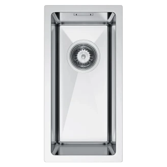 Rustfrit Stål Køkkenvask <strong>Valoise</strong>  Krom Mat 22x44 cm med Vandlås